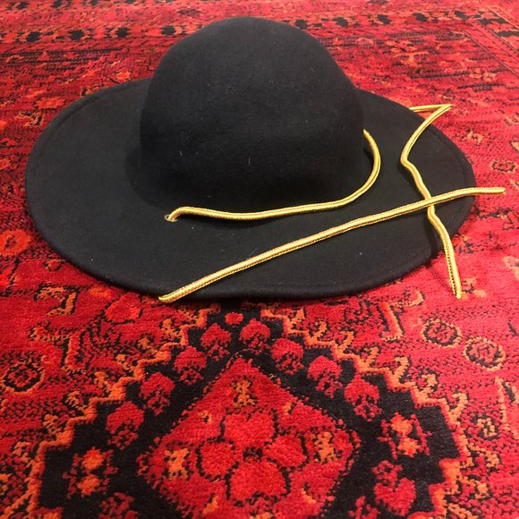 POLER Rod Felt Round Wide Brim Black Hat - Picture 4 of 5